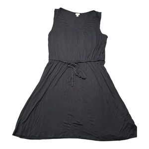 Merona Stretchy Little Black Sleeveless Dress with Tie Waist - Size XL